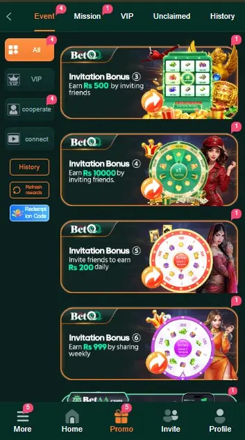 betqq events and rewards