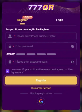 777qr game apk login