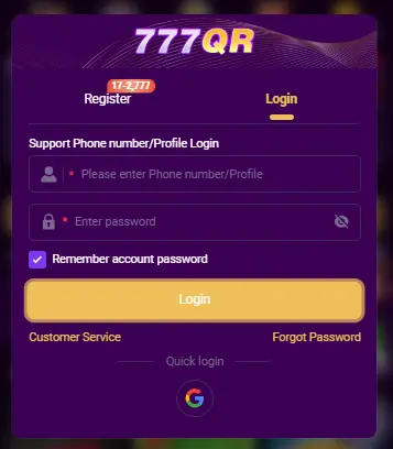 777qr game apk signup